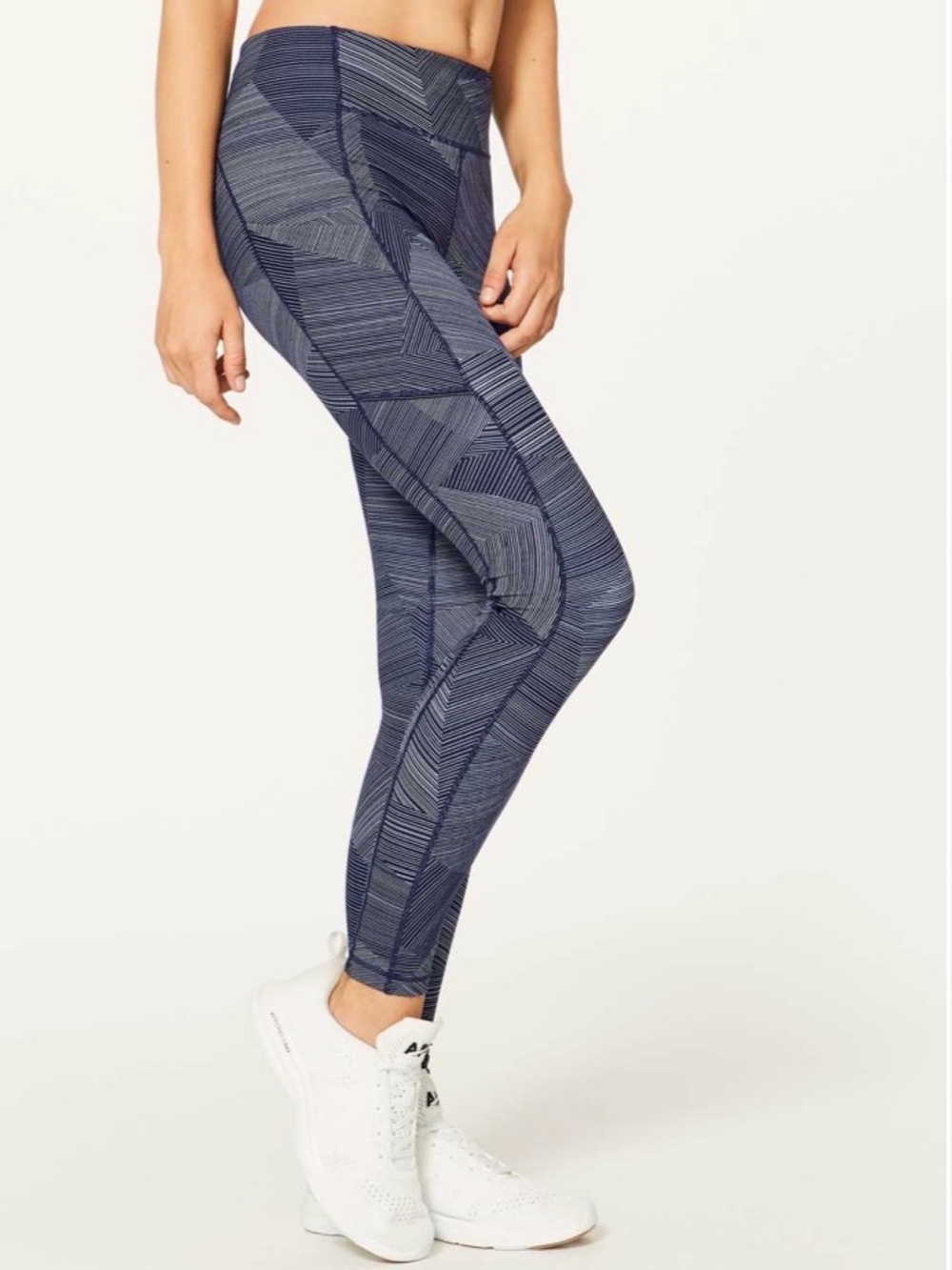 Lululemon Speed Up Tight Full-On Luxtreme 28" Etch Hail Midnight Navy Blue Sz 8